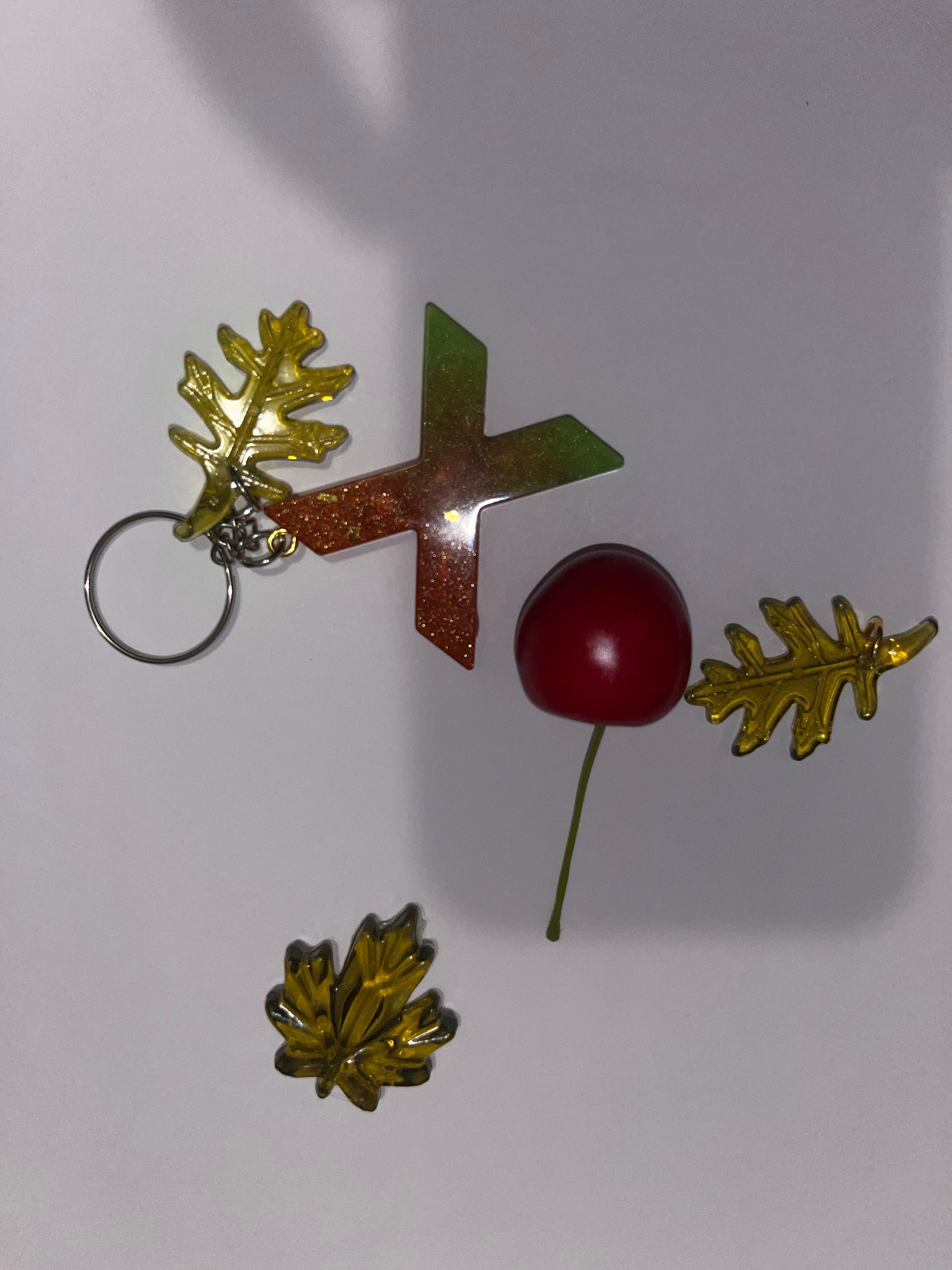 Autumn Initial Keychain