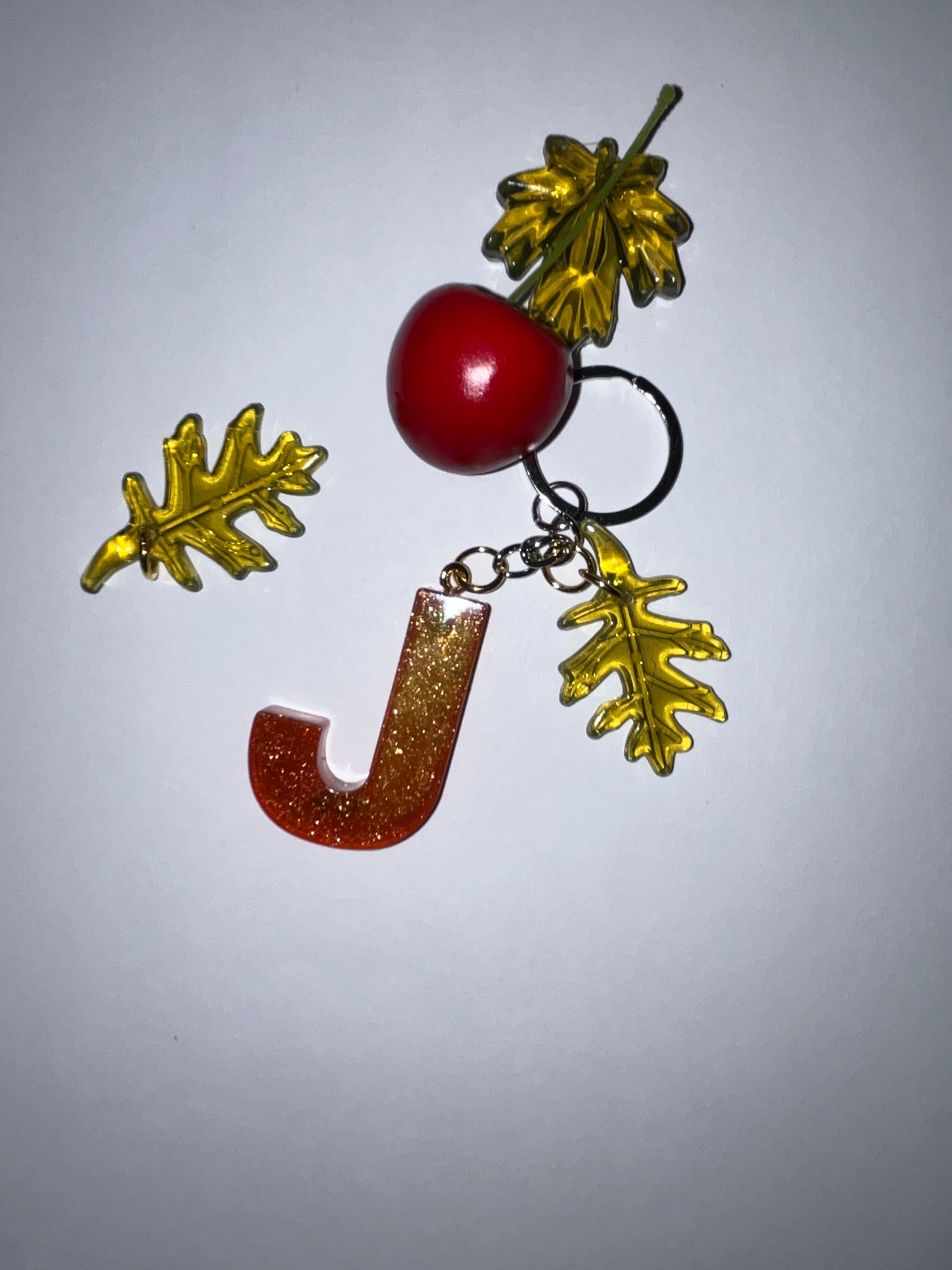 Autumn Initial Keychain