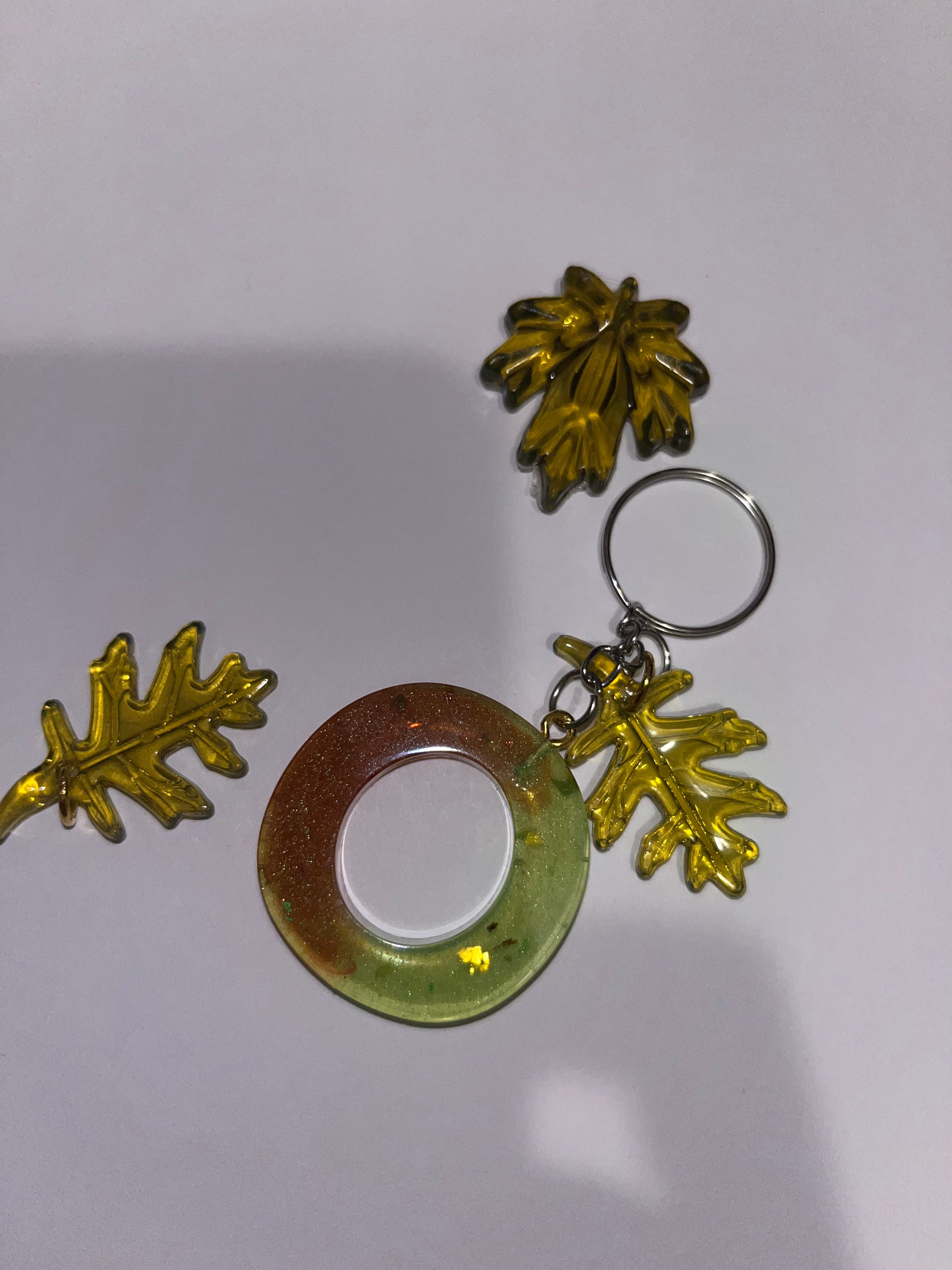 Autumn Initial Keychain
