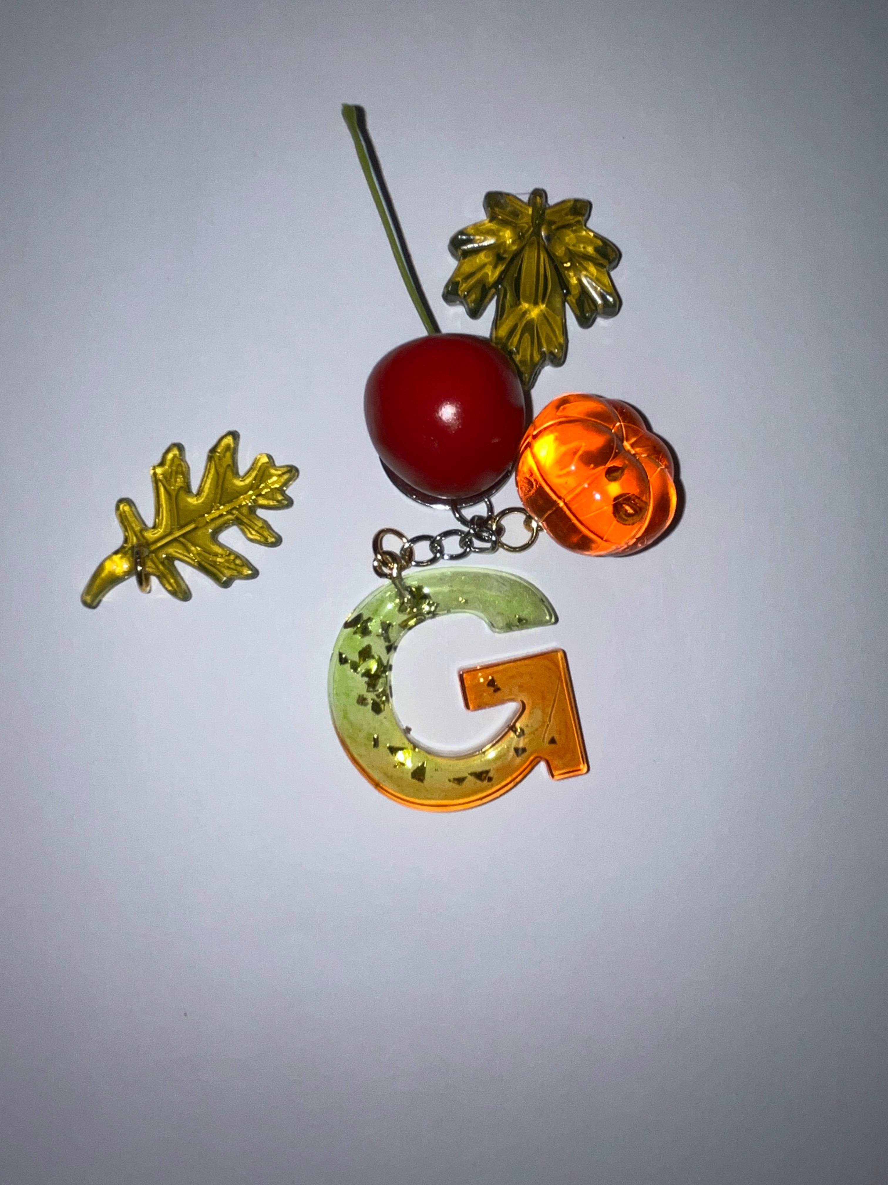 Autumn Initial Keychain