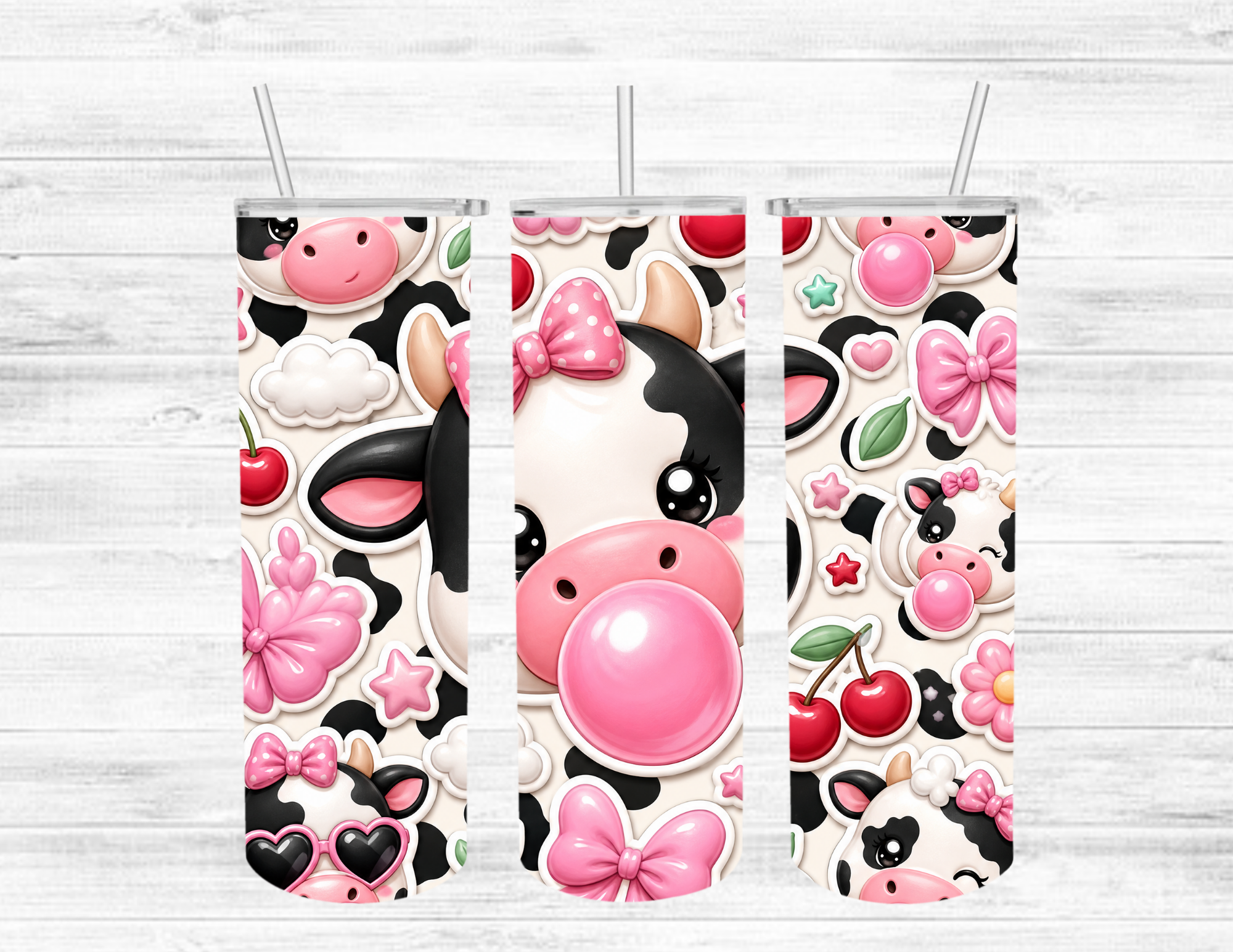 Pink Cow Tumbler