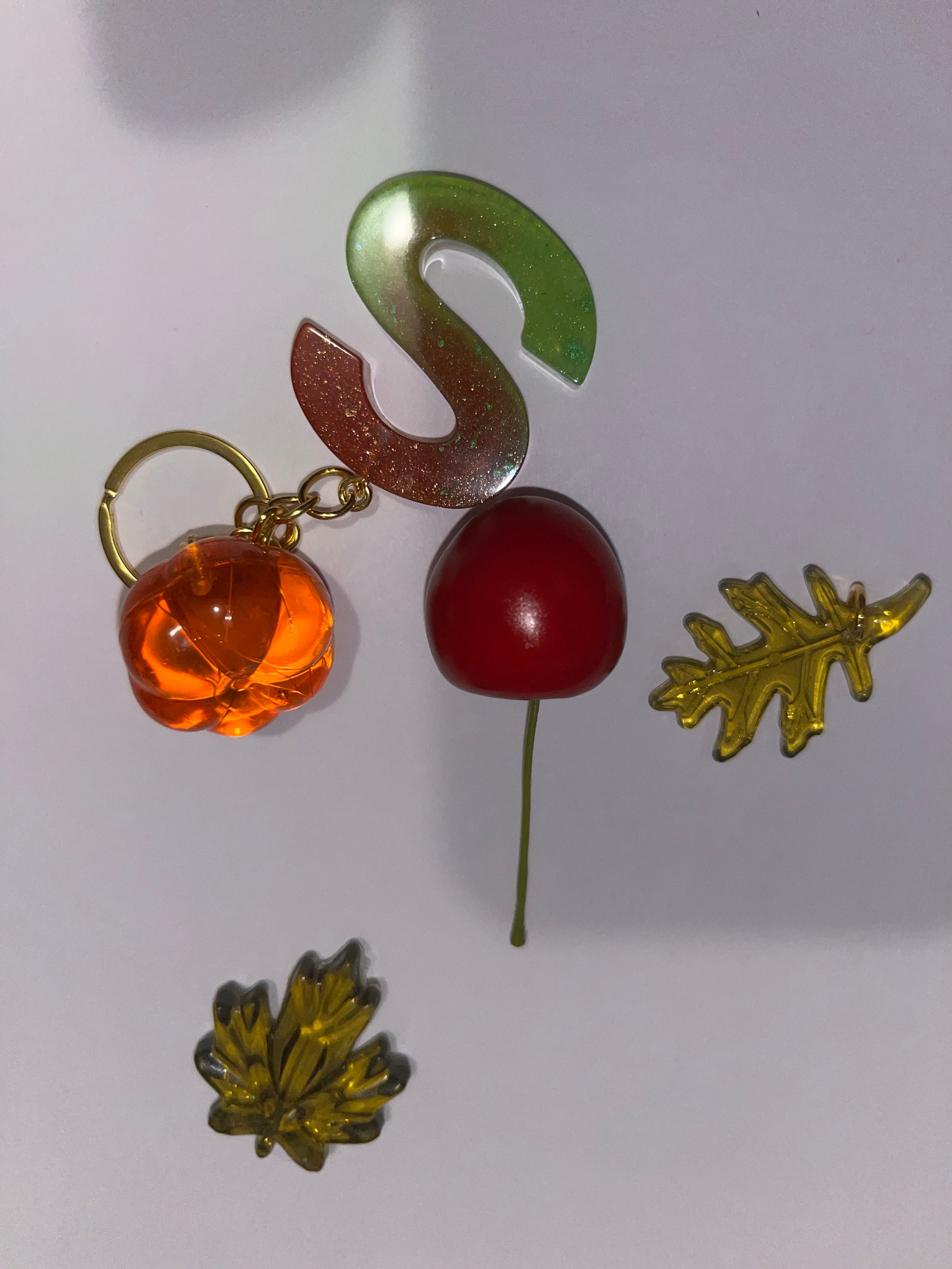 Autumn Initial Keychain