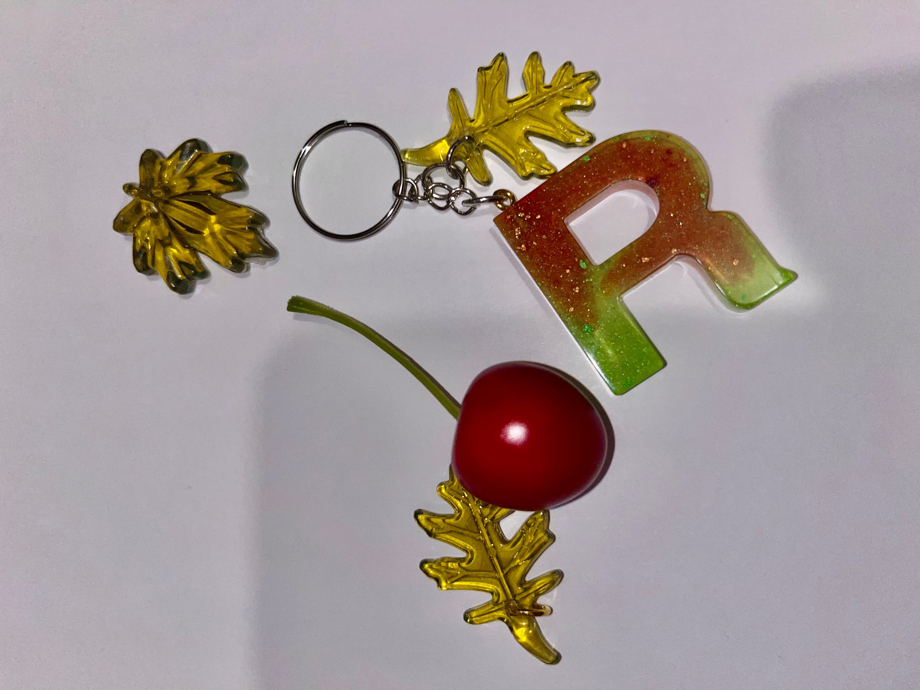 Autumn Initial Keychain