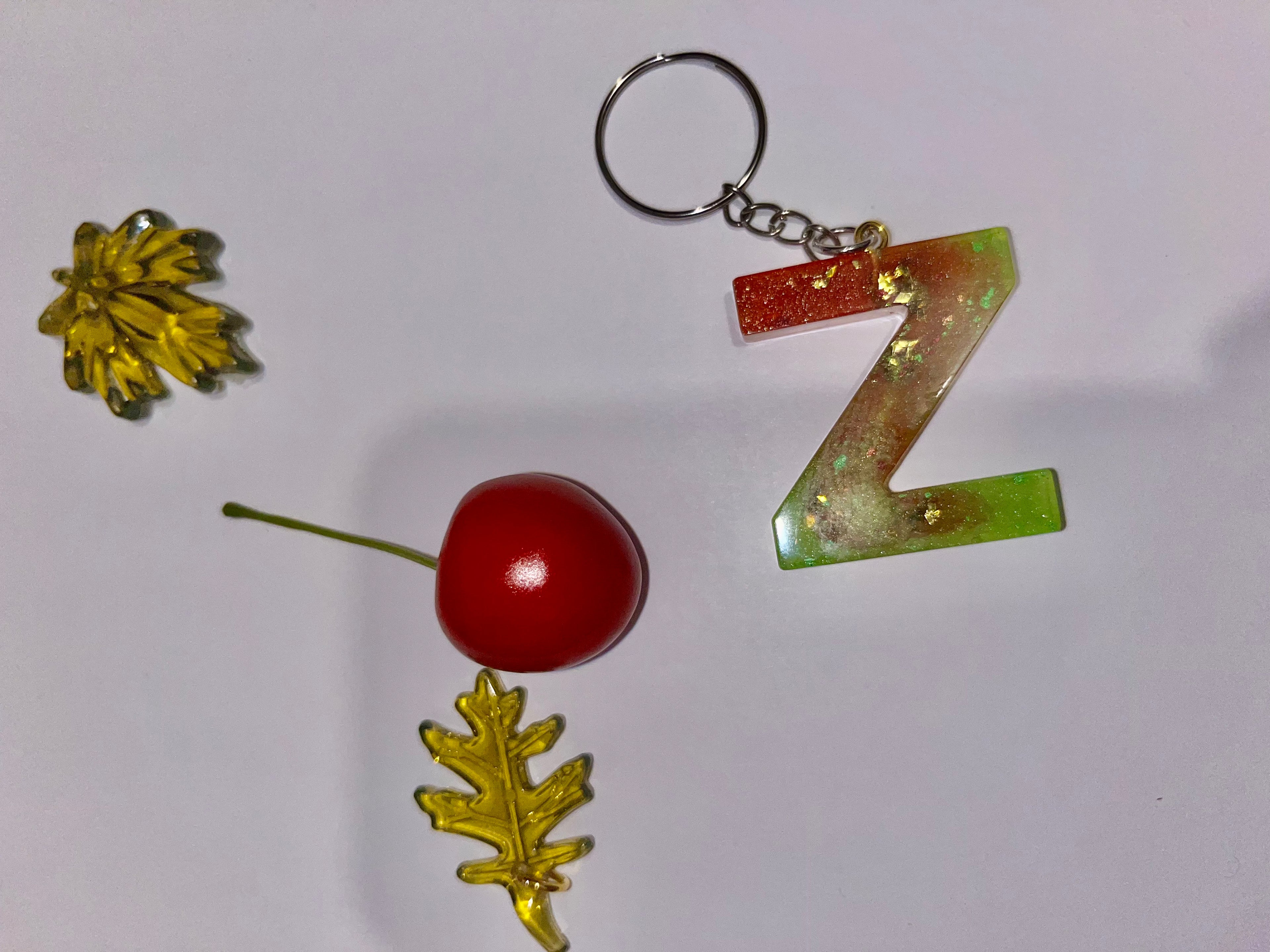 Autumn Initial Keychain