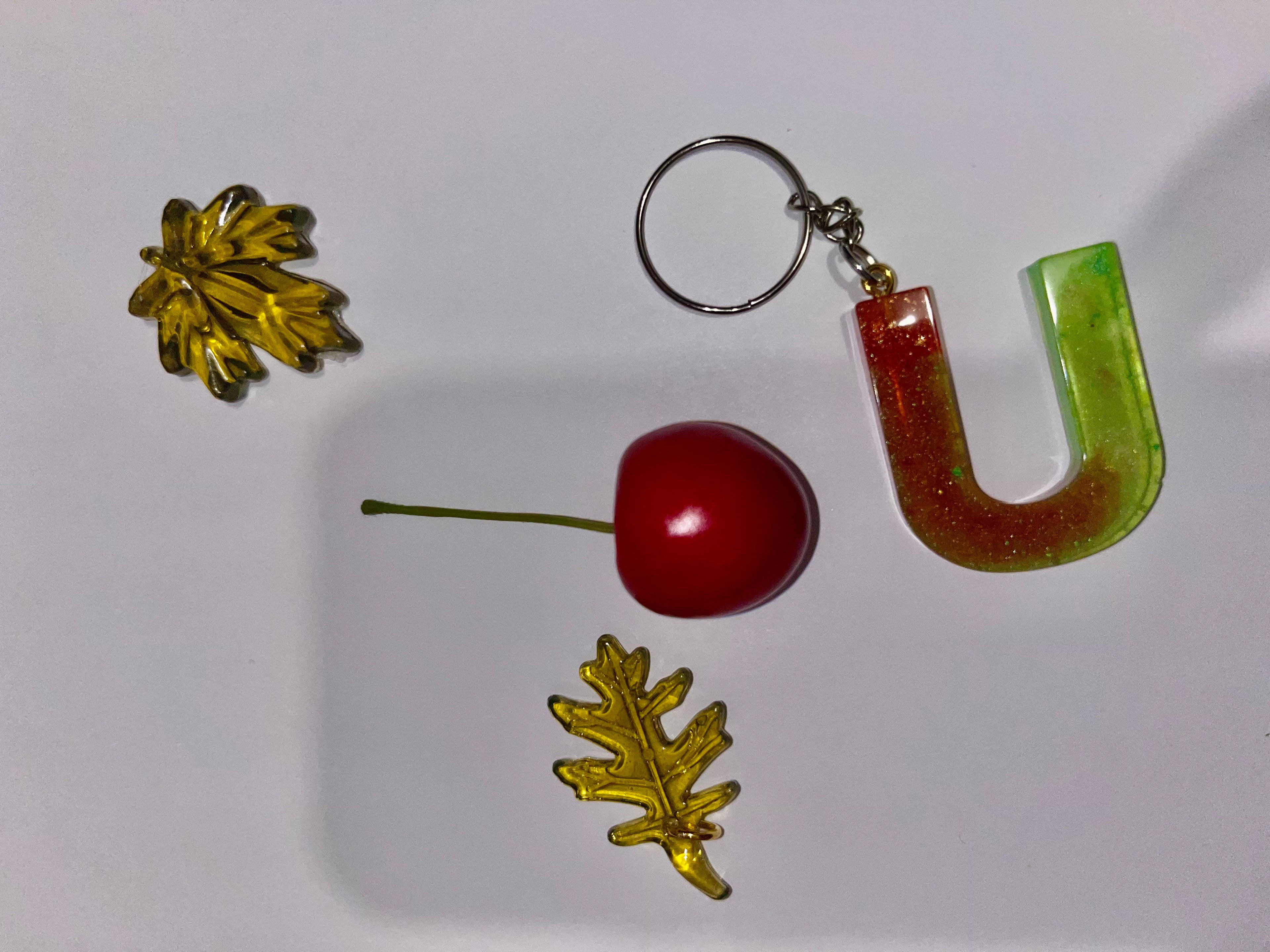 Autumn Initial Keychain