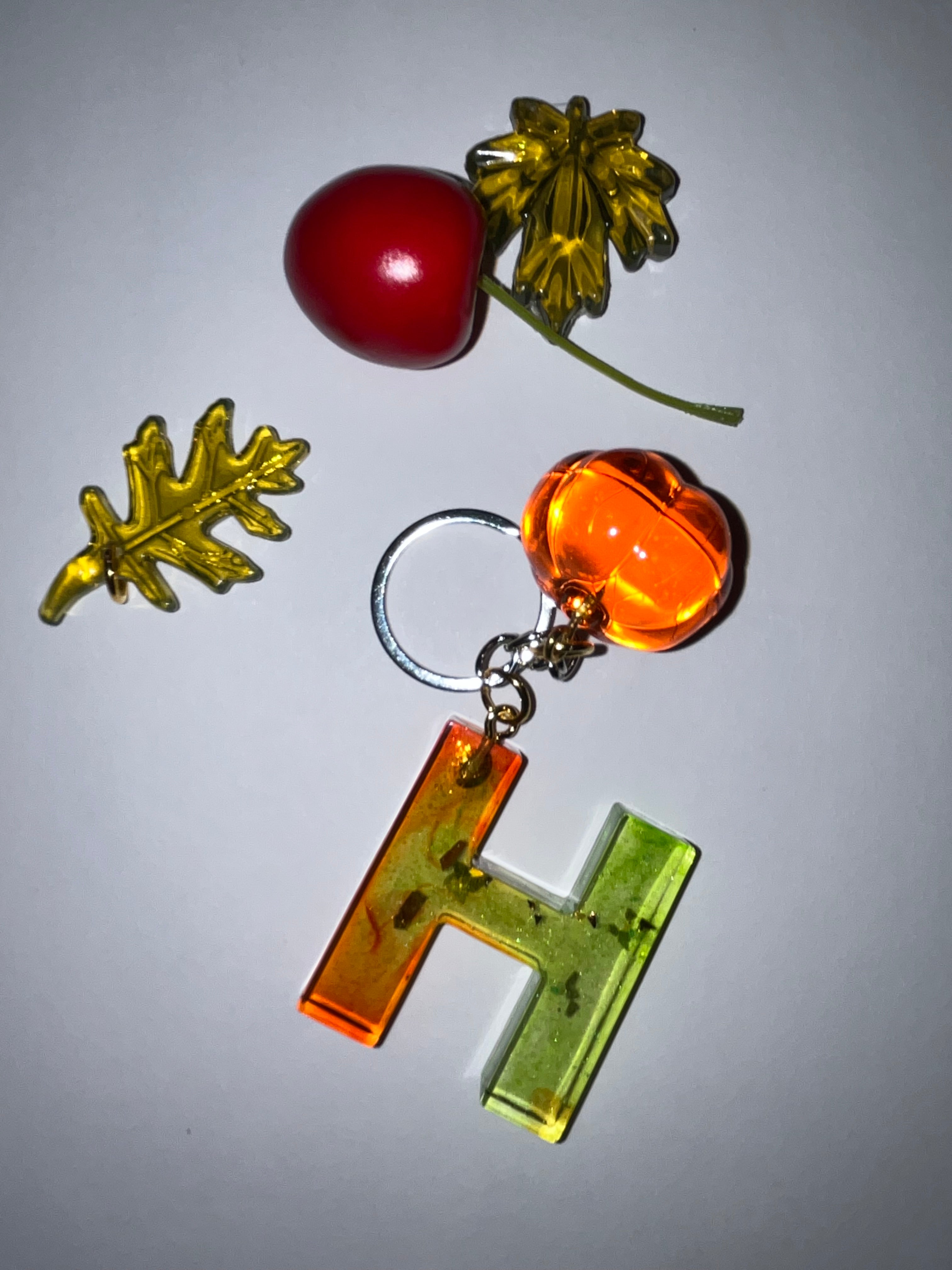 Autumn Initial Keychain