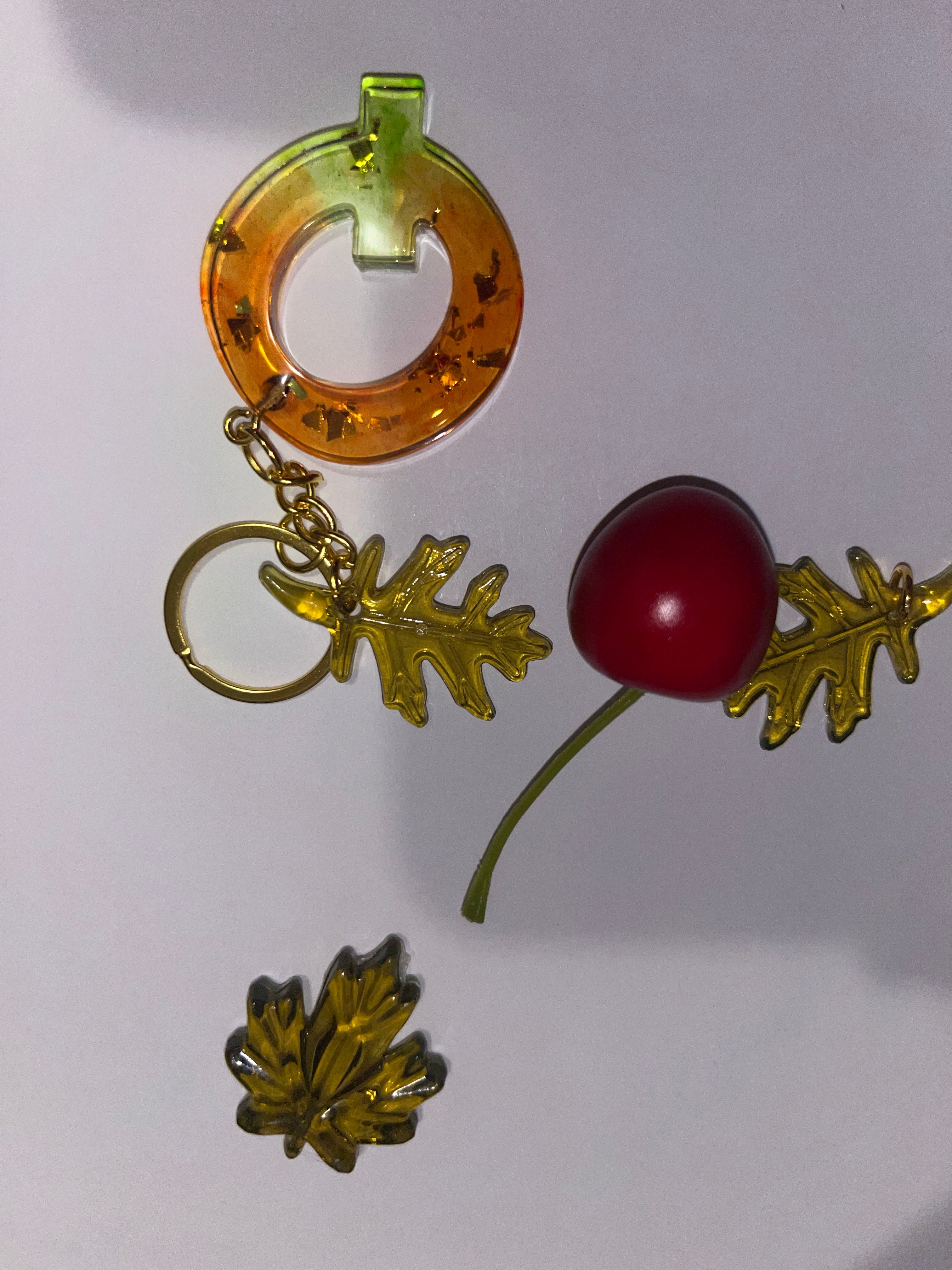 Autumn Initial Keychain