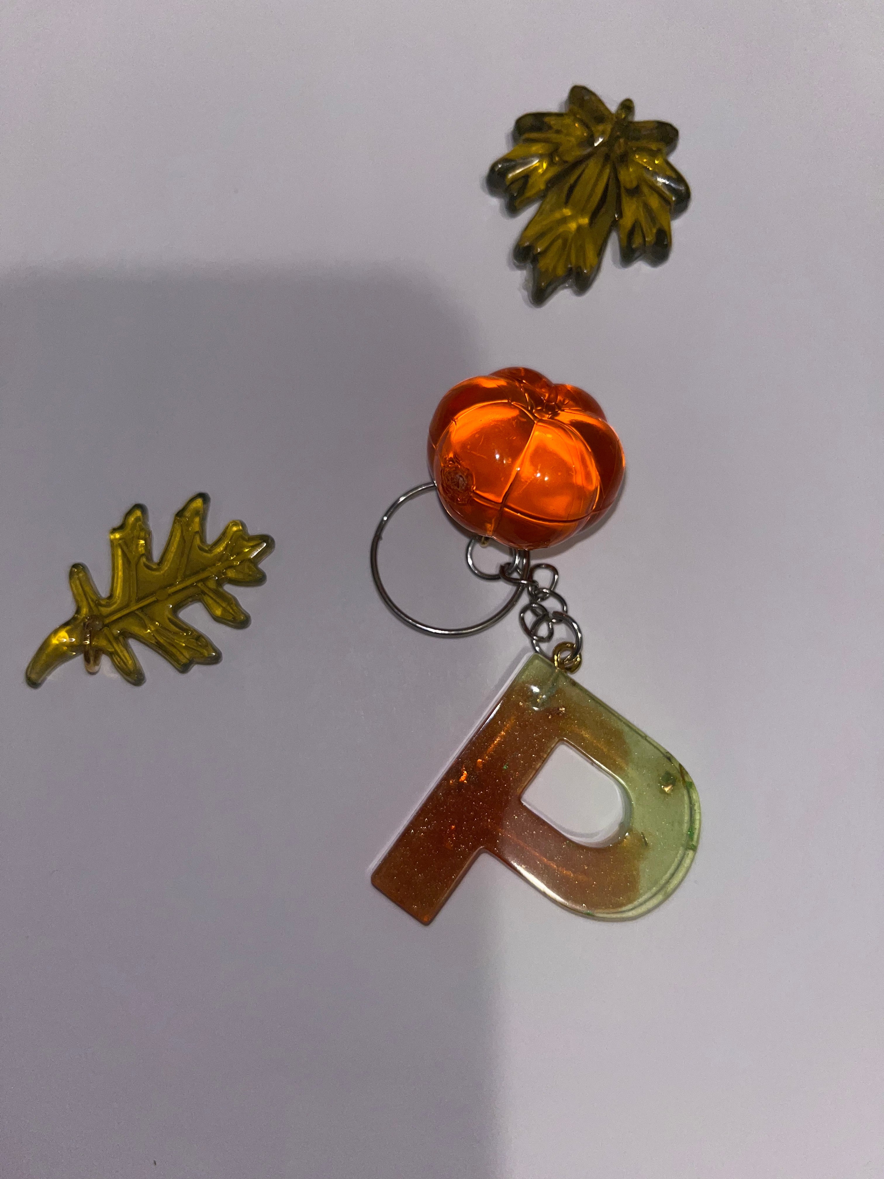 Autumn Initial Keychain