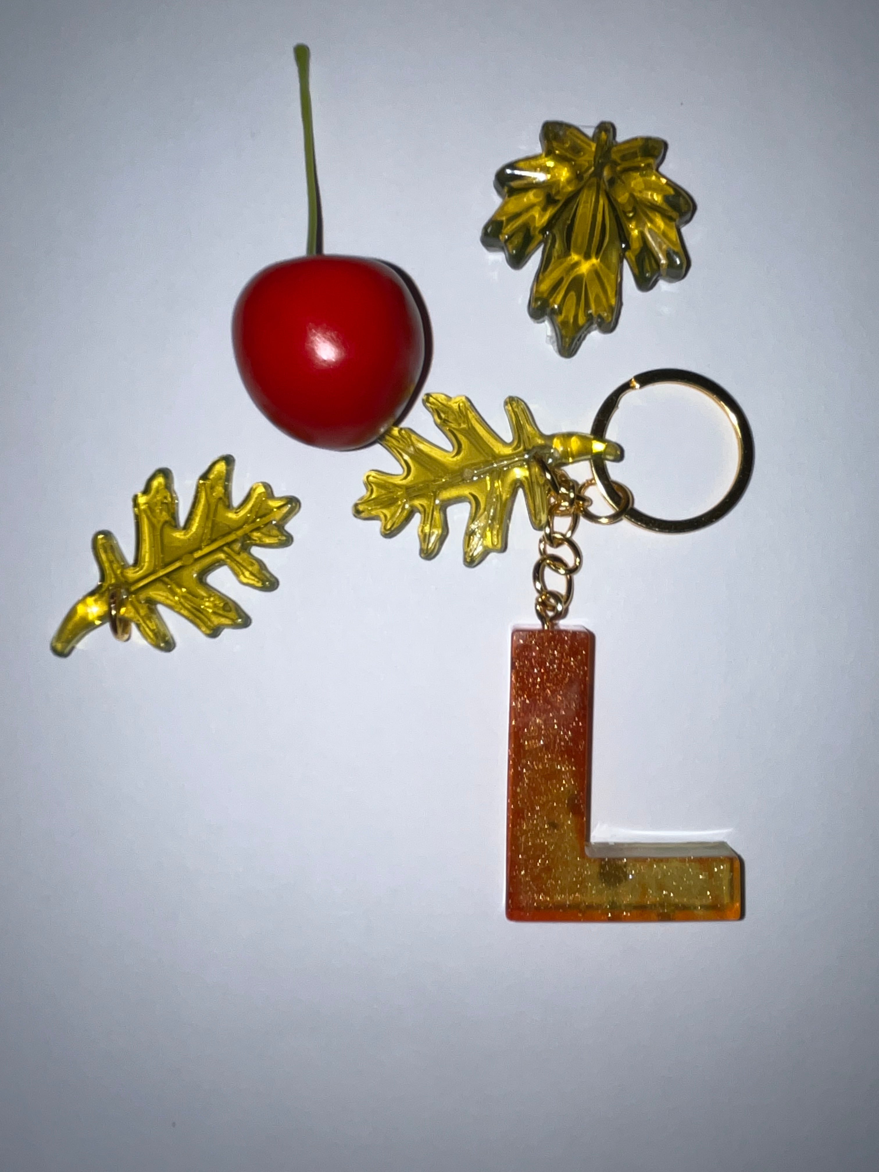 Autumn Initial Keychain