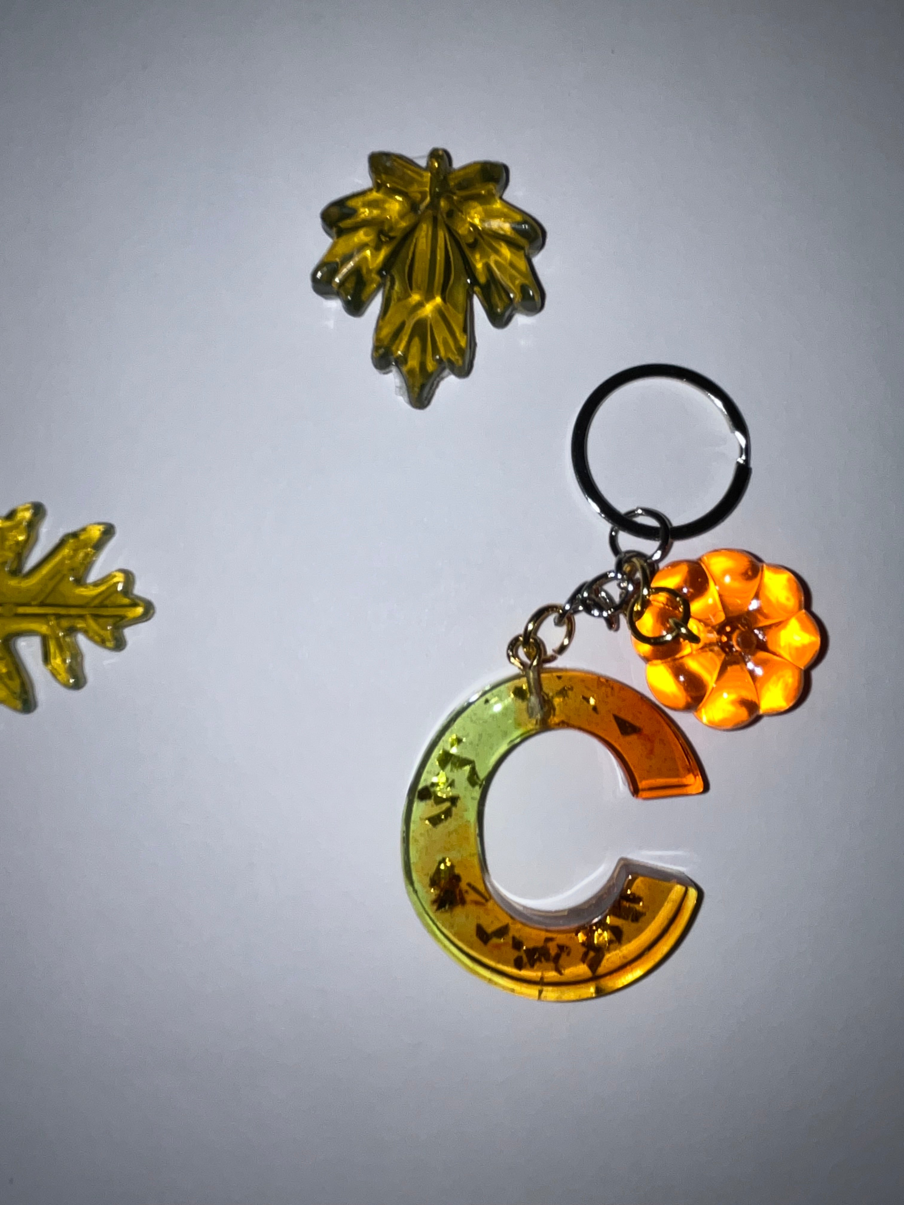 Autumn Initial Keychain