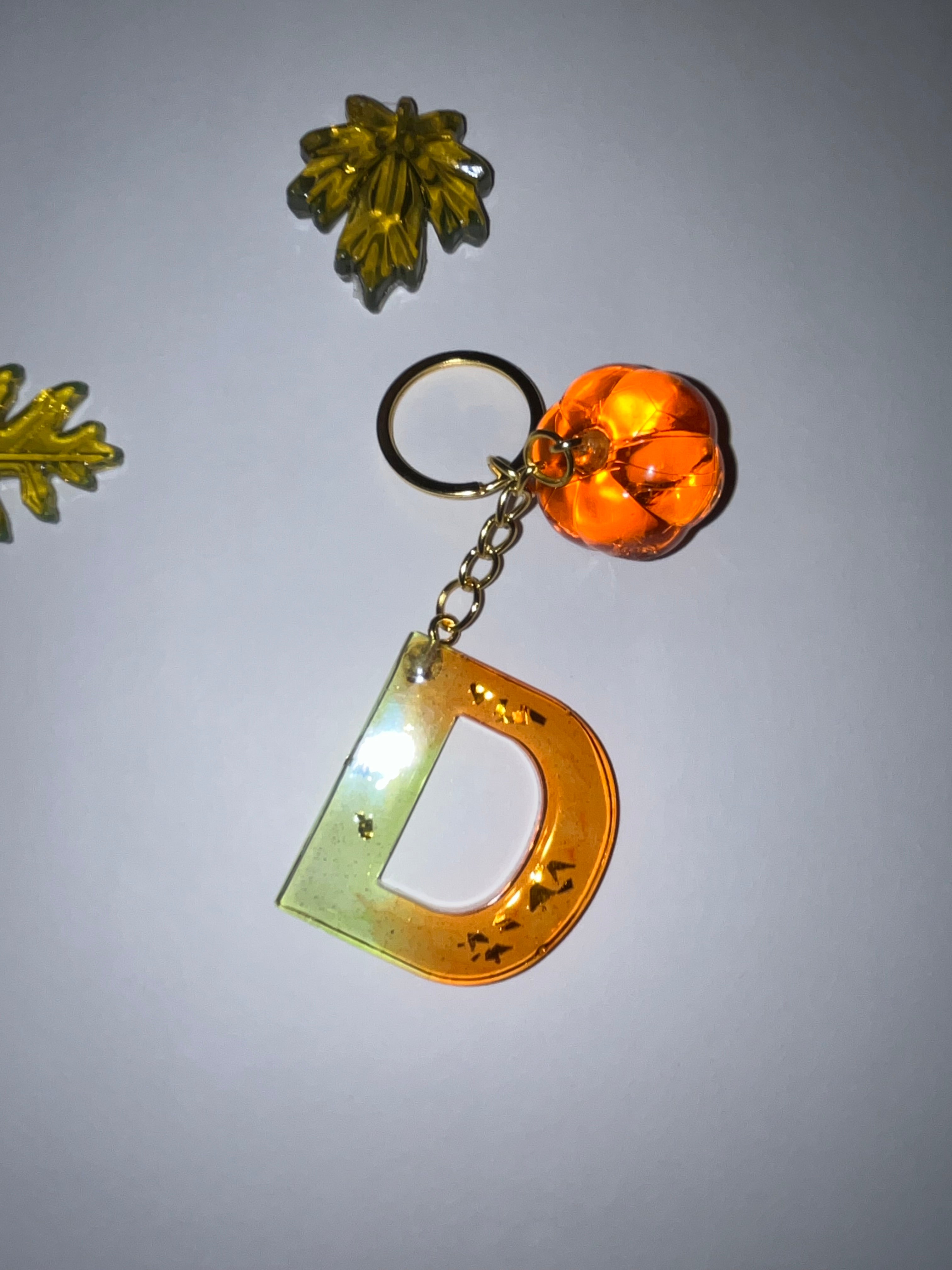 Autumn Initial Keychain