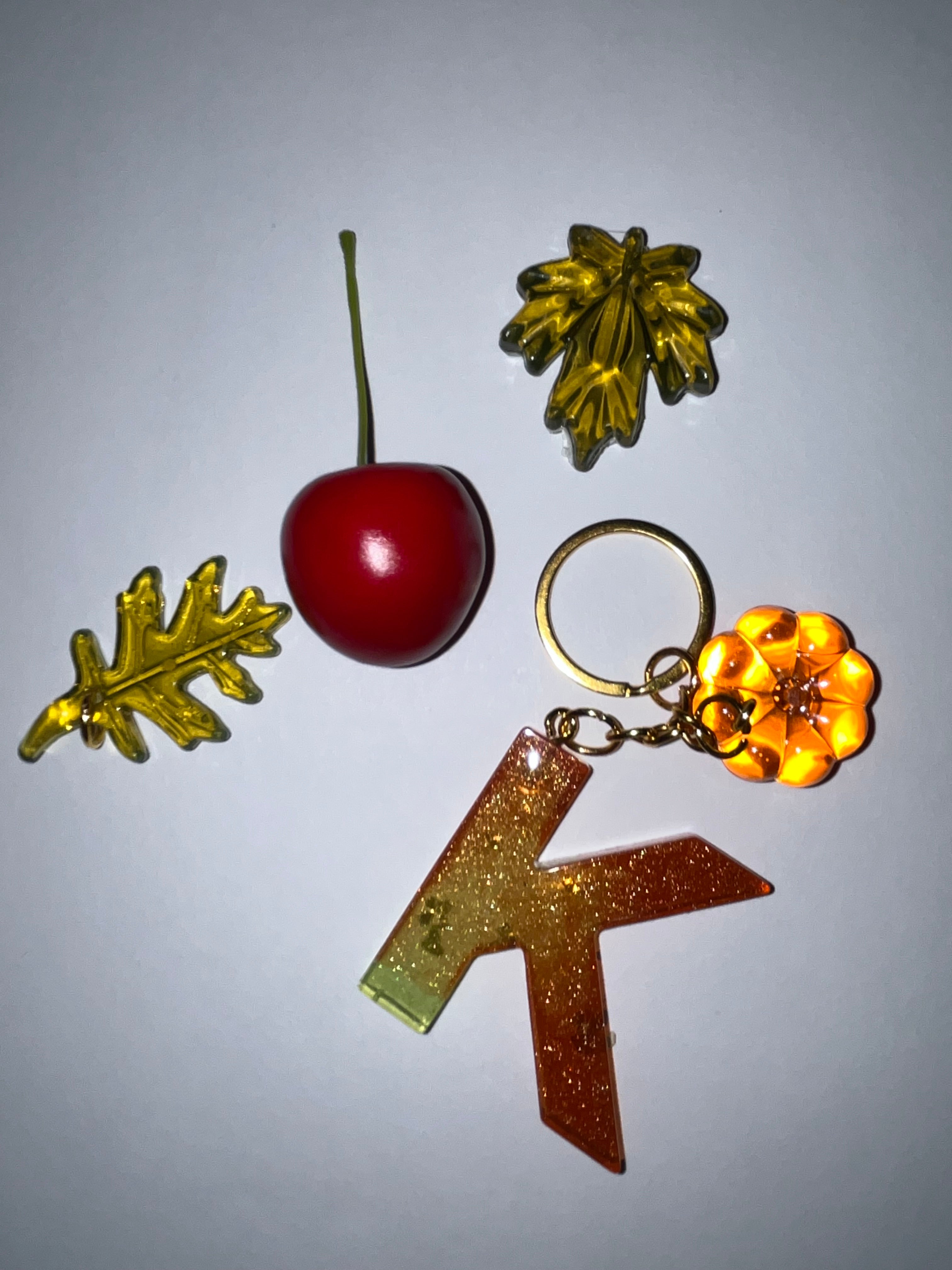 Autumn Initial Keychain