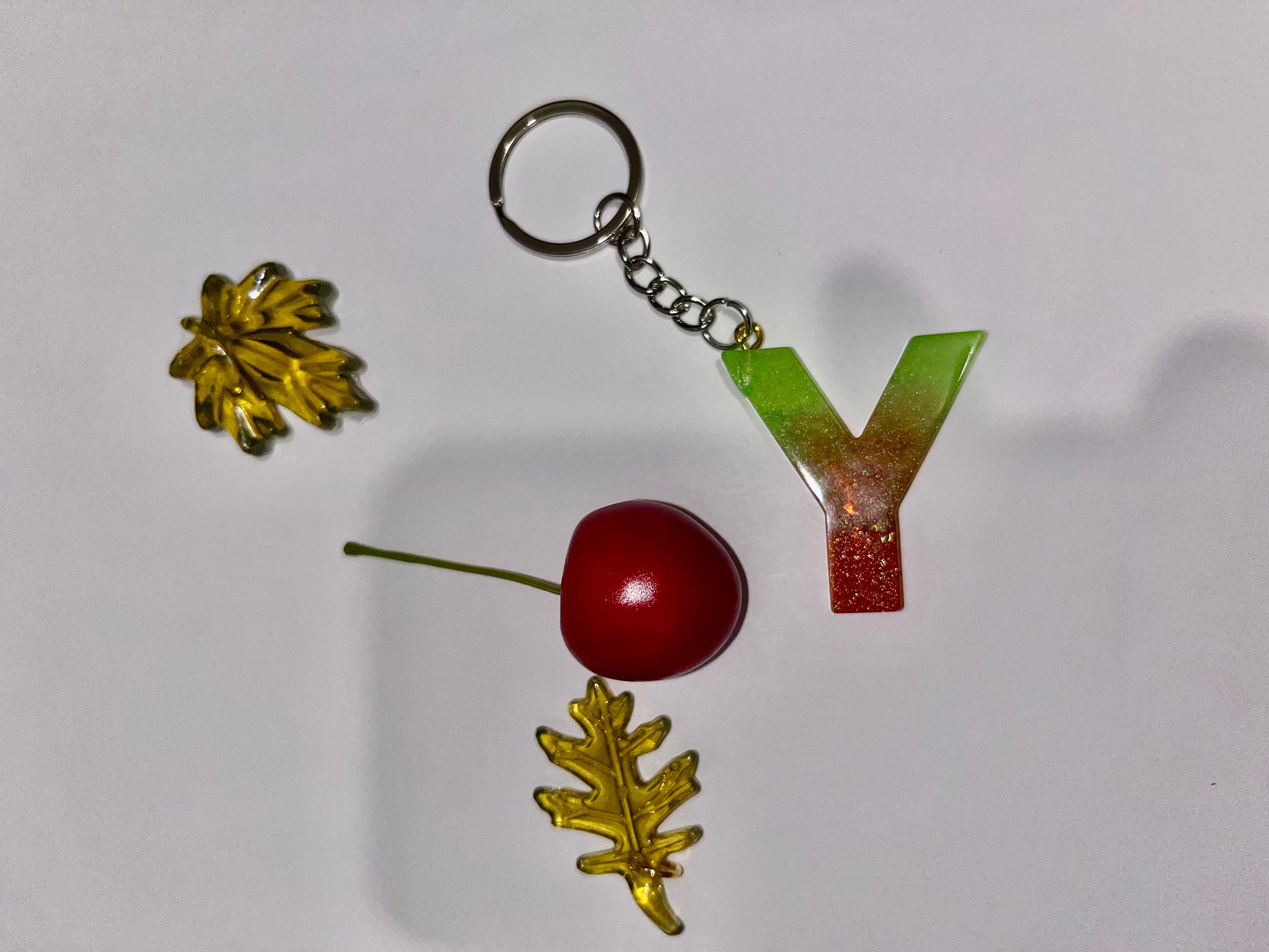 Autumn Initial Keychain