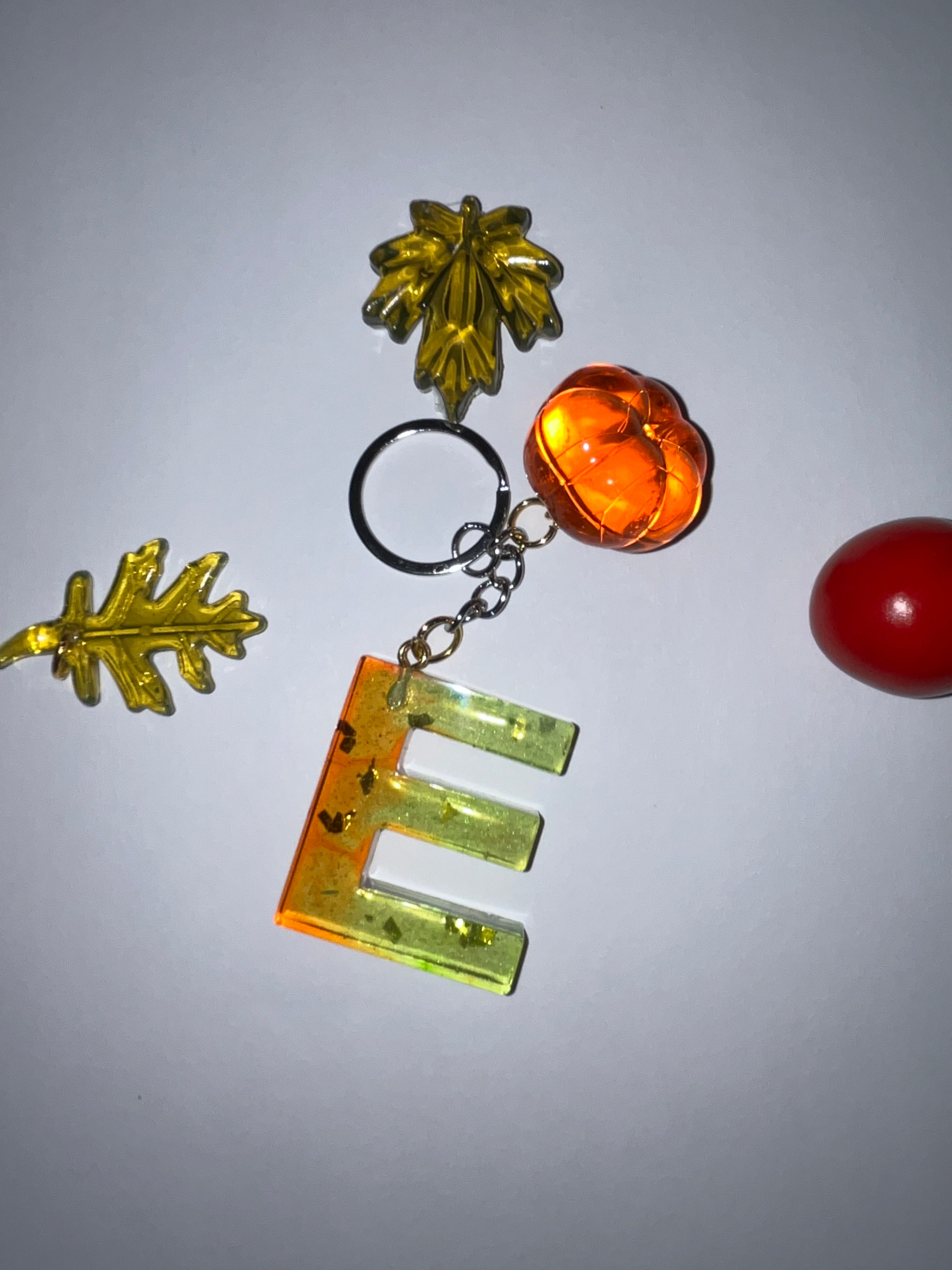 Autumn Initial Keychain