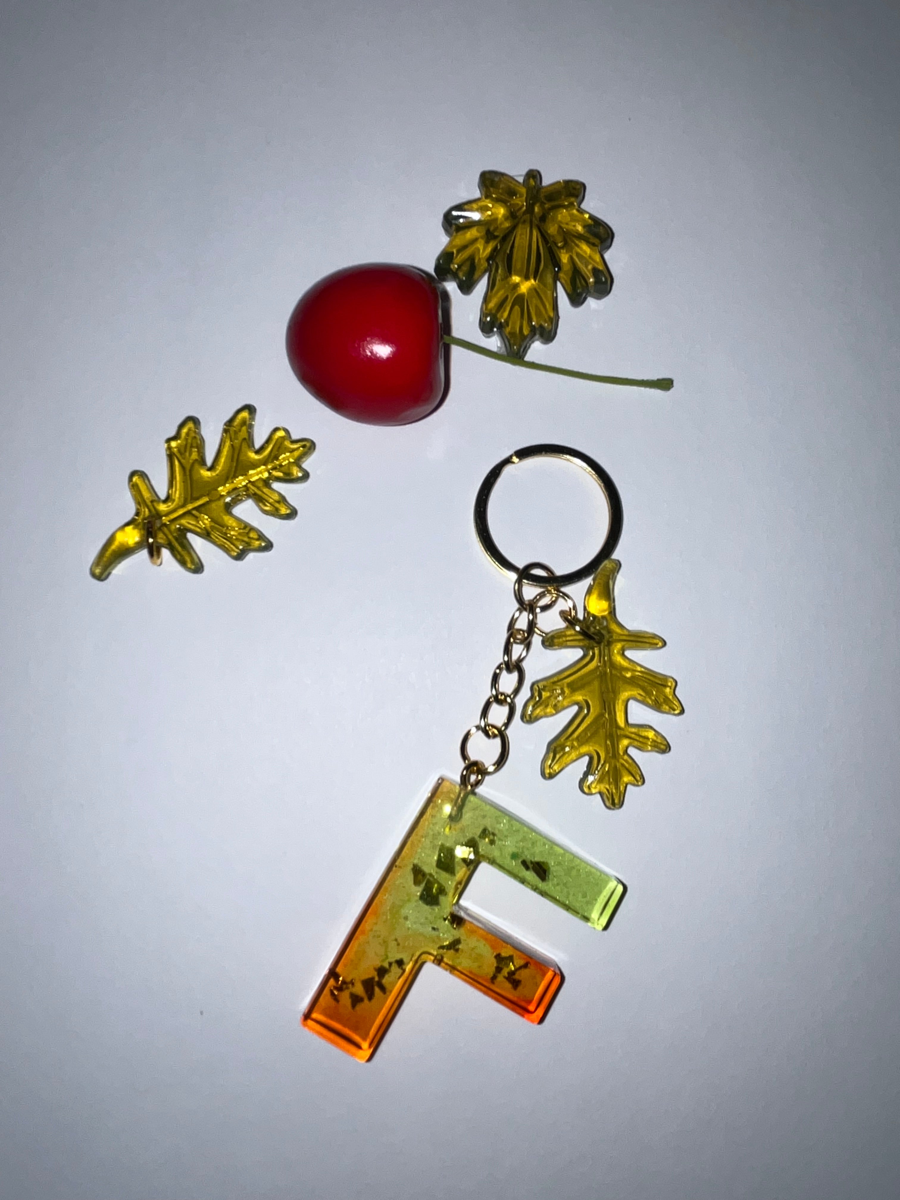 Autumn Initial Keychain