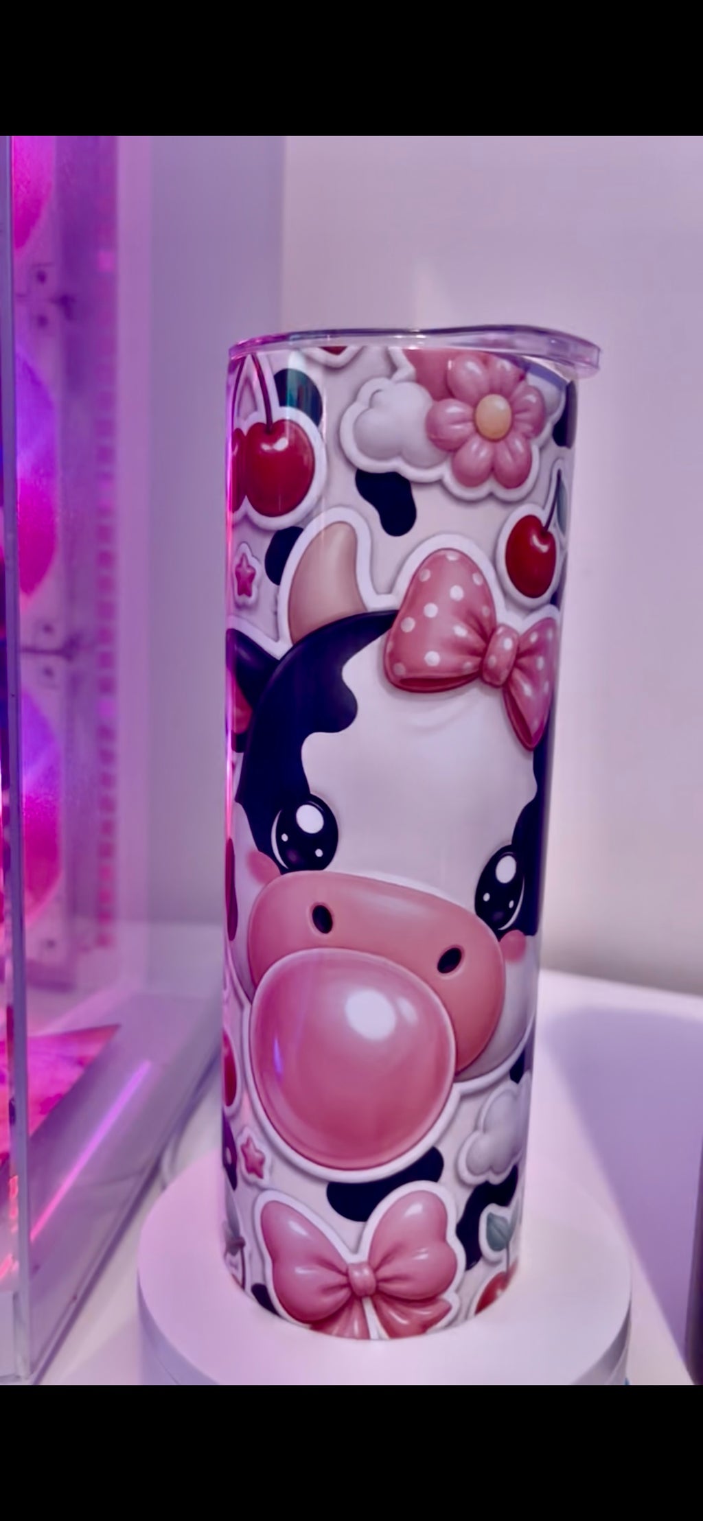 Pink Cow Tumbler