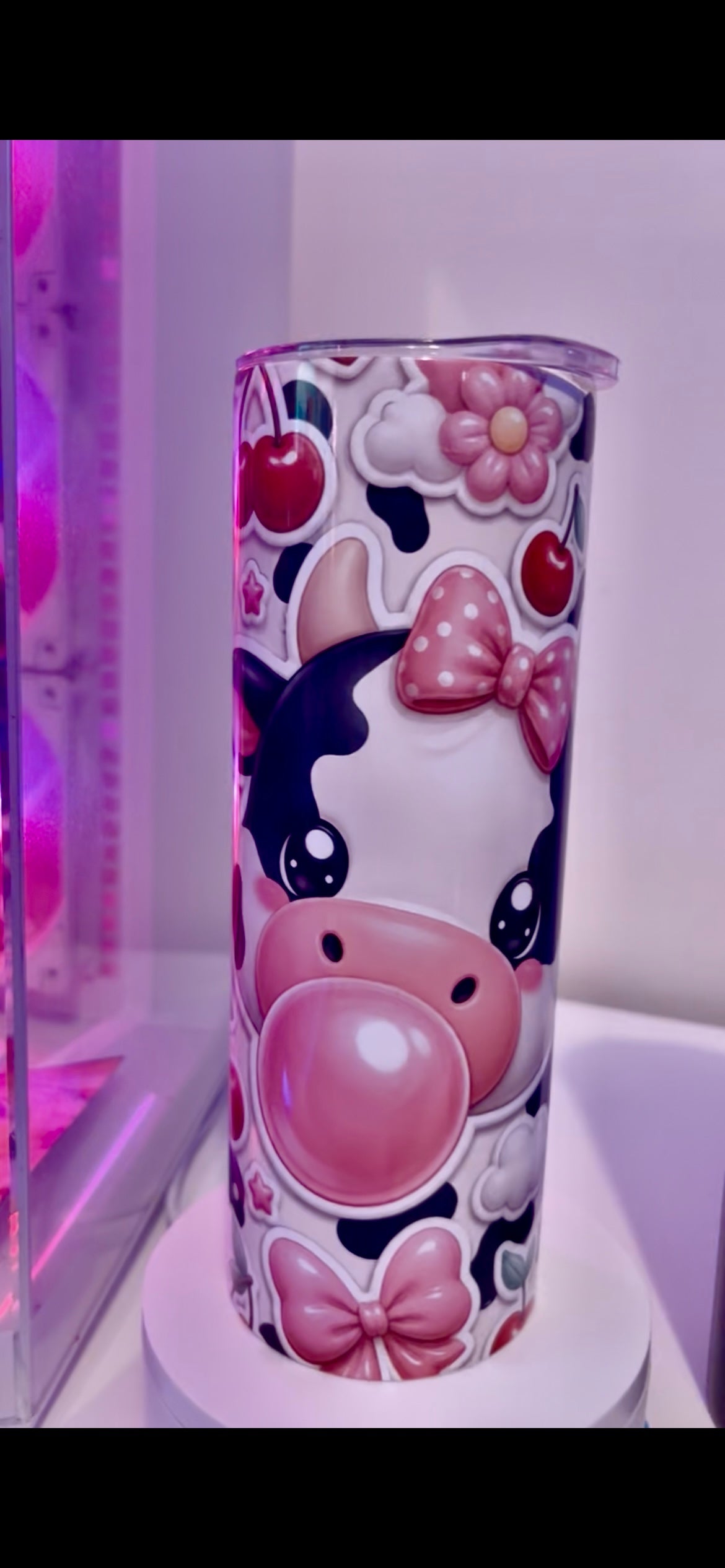 Pink Cow Tumbler